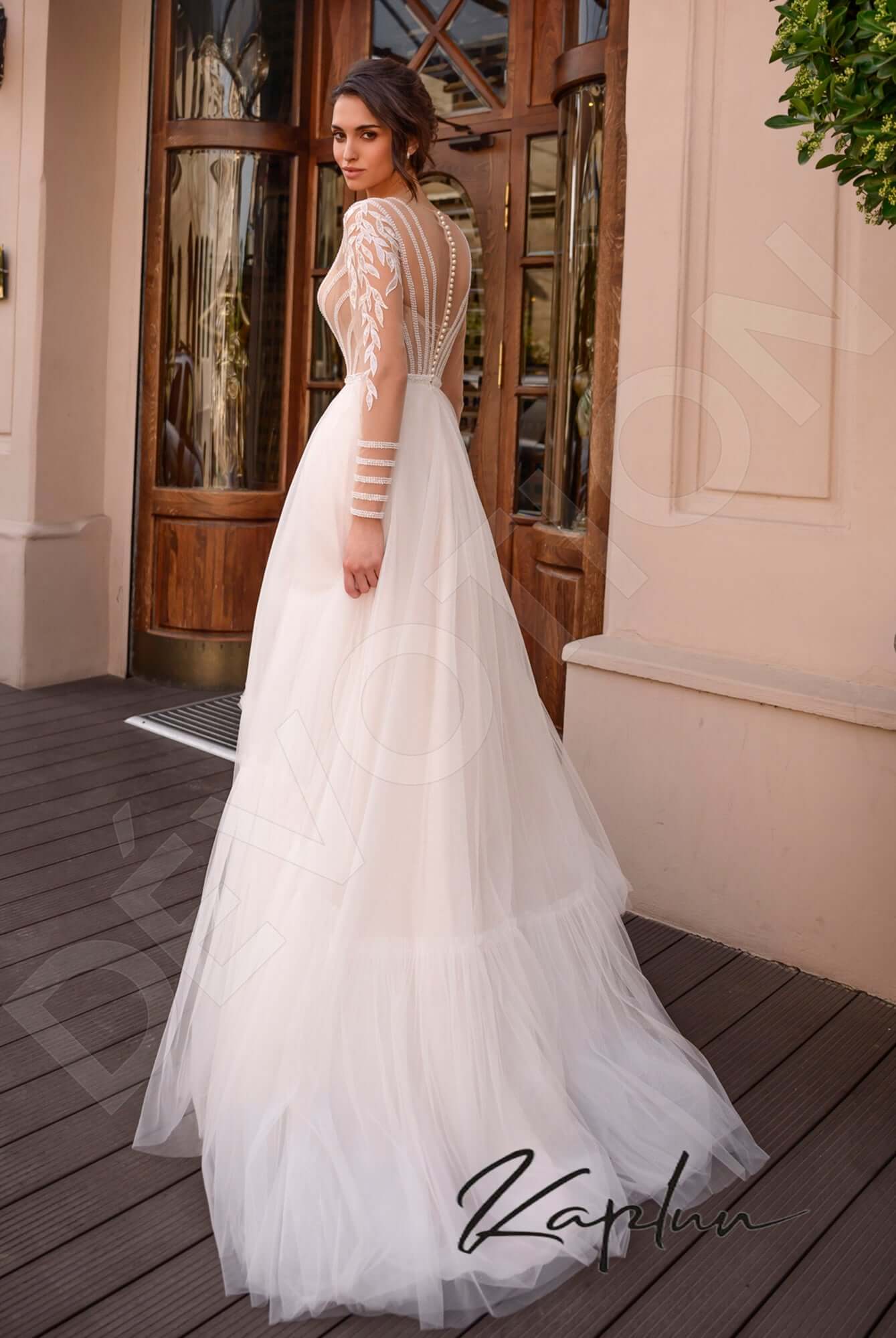 Ismana A-line Illusion Vanilla Wedding dress