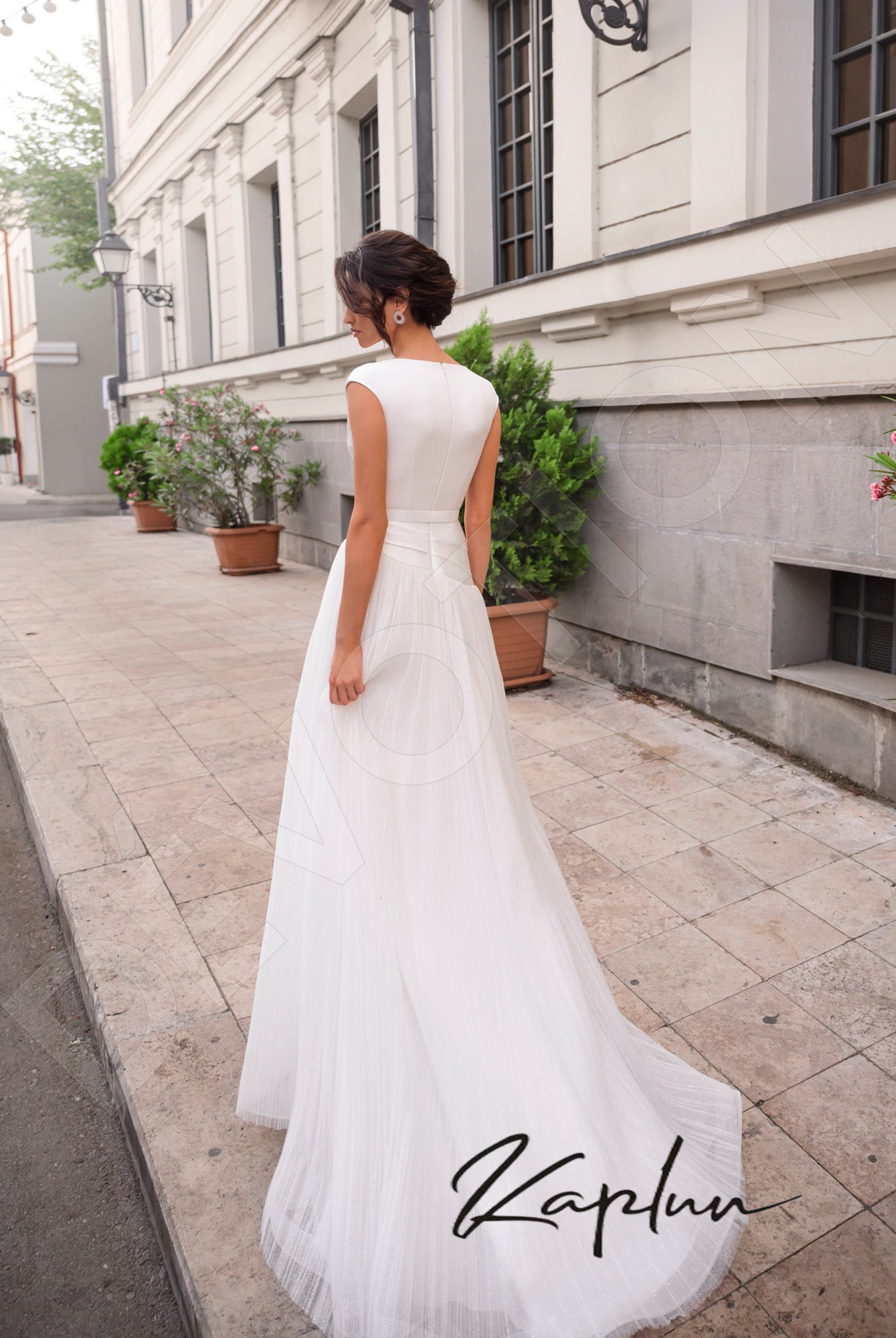 Sofy Full back A-line Sleeveless Wedding Dress Back