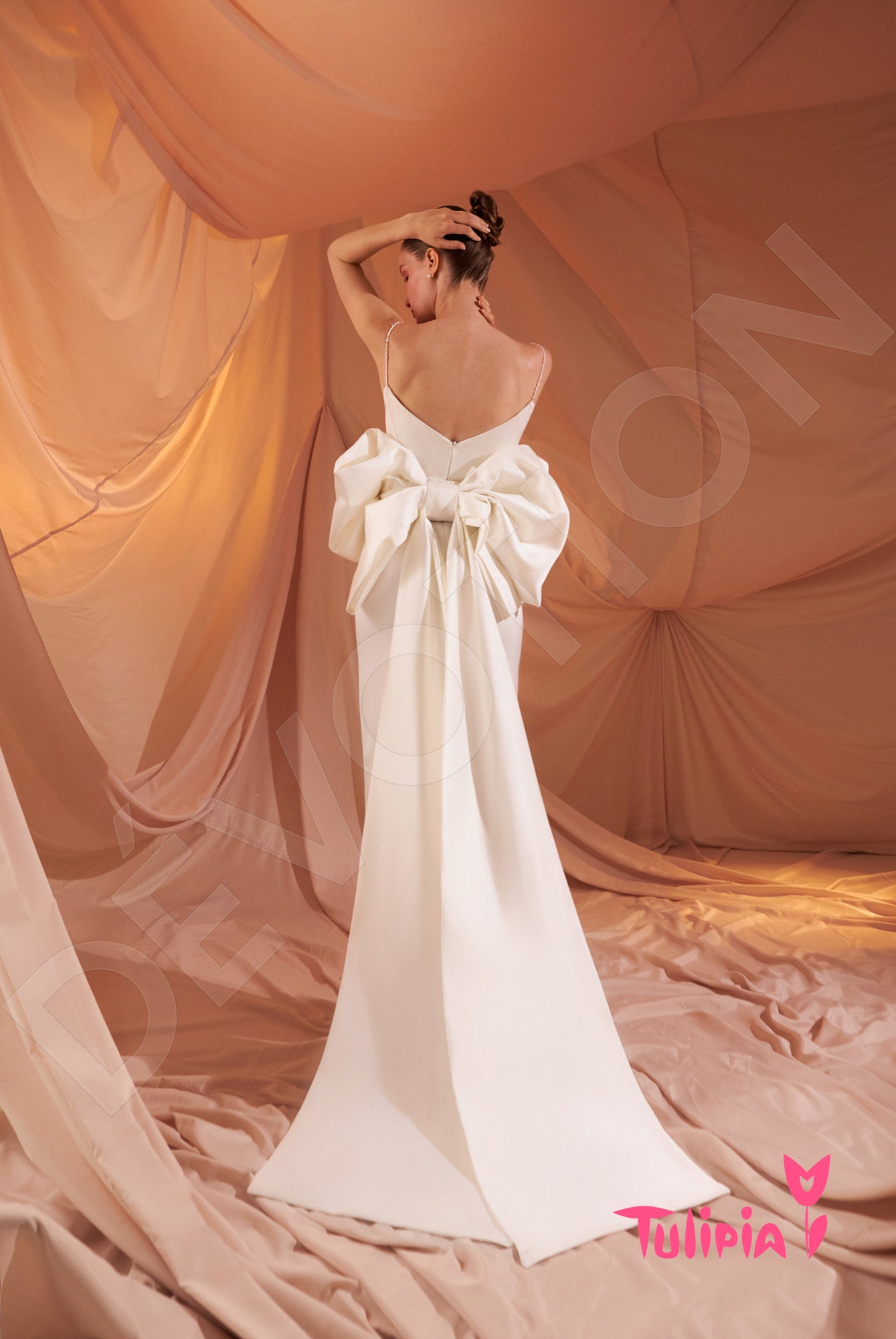 Alessandra Open back Sheath/Column Straps Wedding Dress 6