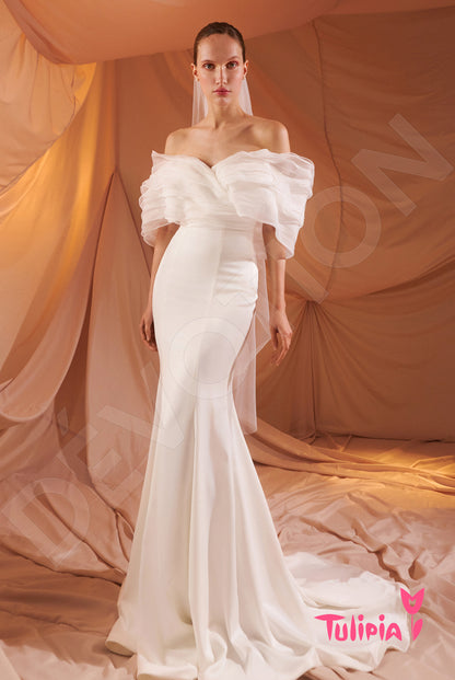 Allegra Open back Trumpet/Mermaid Strapless Wedding Dress Front