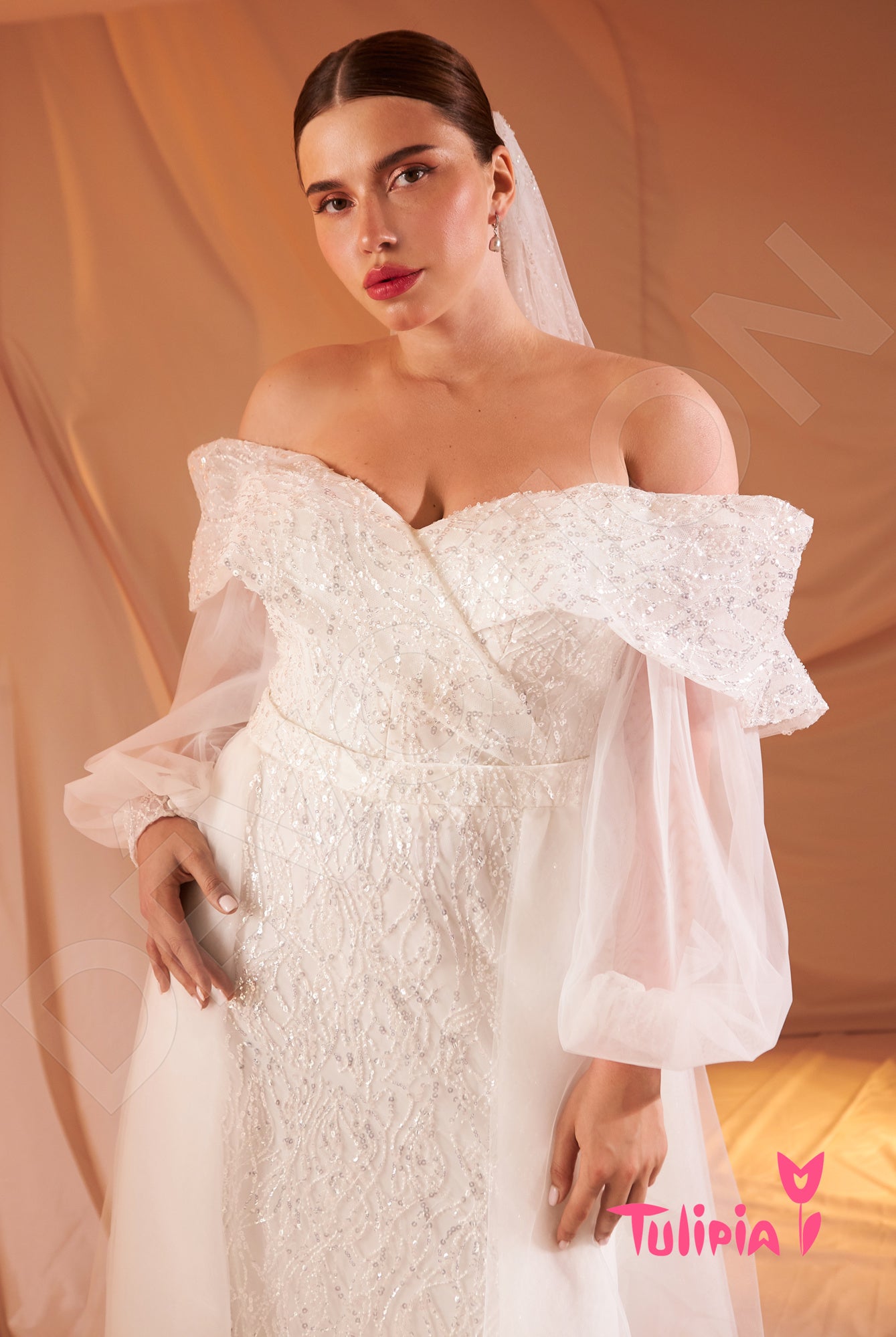 Ileriya Open back A-line Long sleeve Wedding Dress 2
