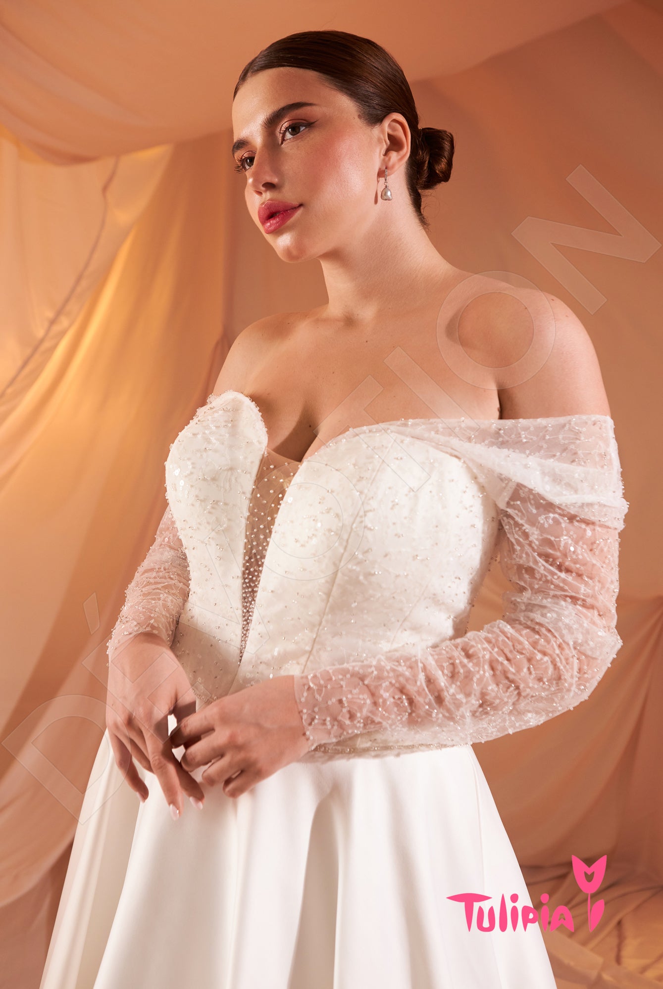 Jolanda A-line Sweetheart Milk Wedding dress