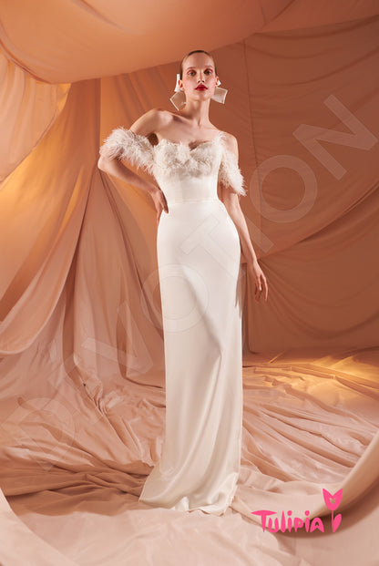 Iteliya Open back Sheath/Column Straps Wedding Dress 5