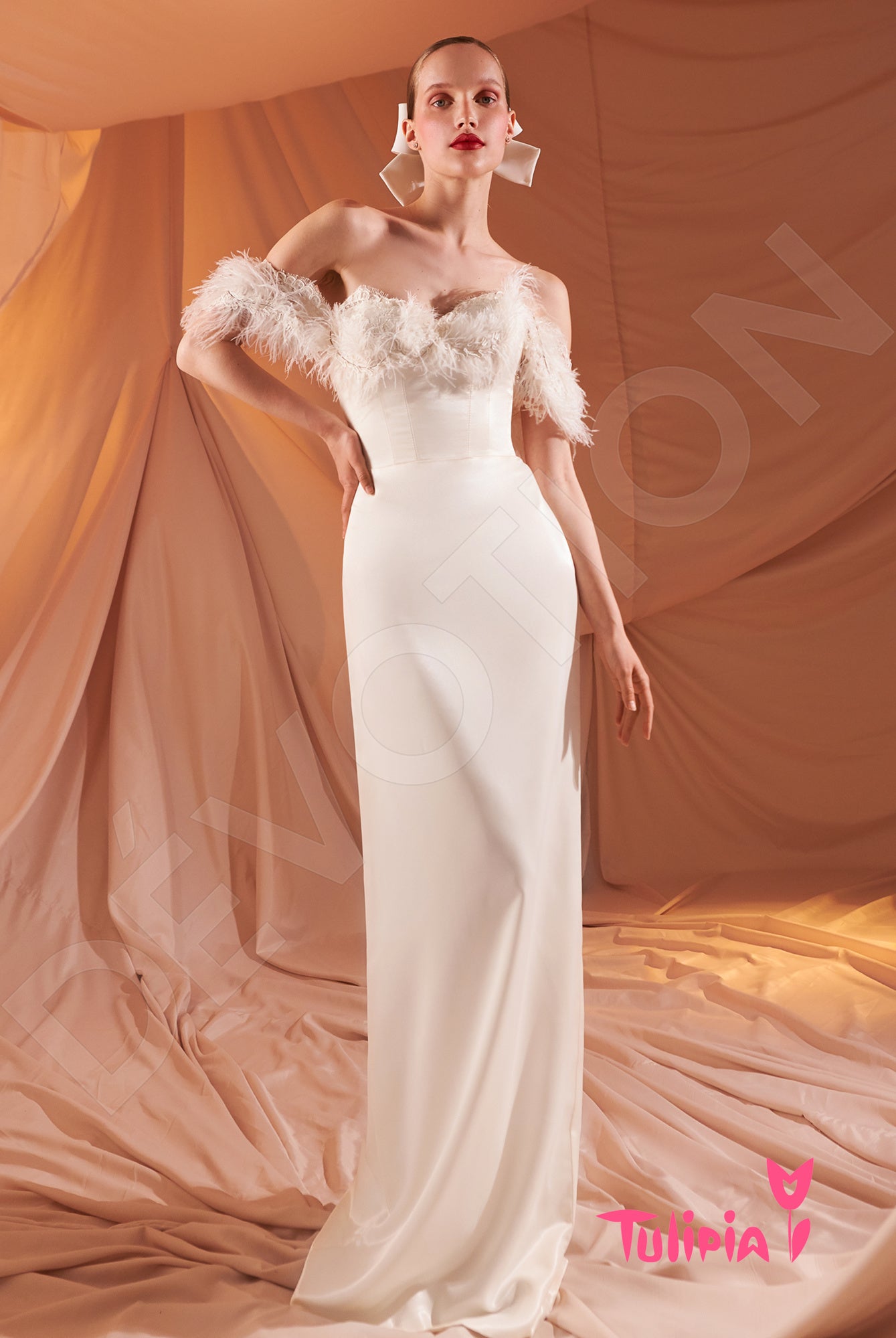 Iteliya Open back Sheath/Column Straps Wedding Dress Front