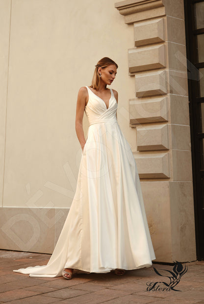 Alida Open back A-line Sleeveless Wedding Dress 7