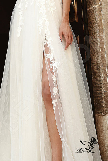 Bimala Open back A-line Sleeveless Wedding Dress 5