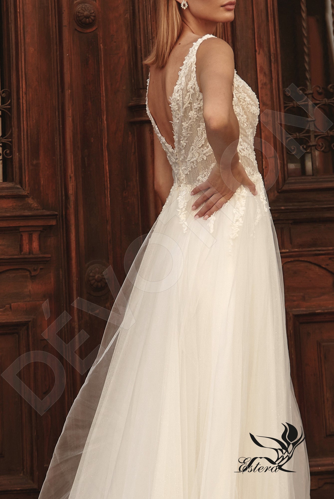 Chiara Open back A-line Sleeveless Wedding Dress 4