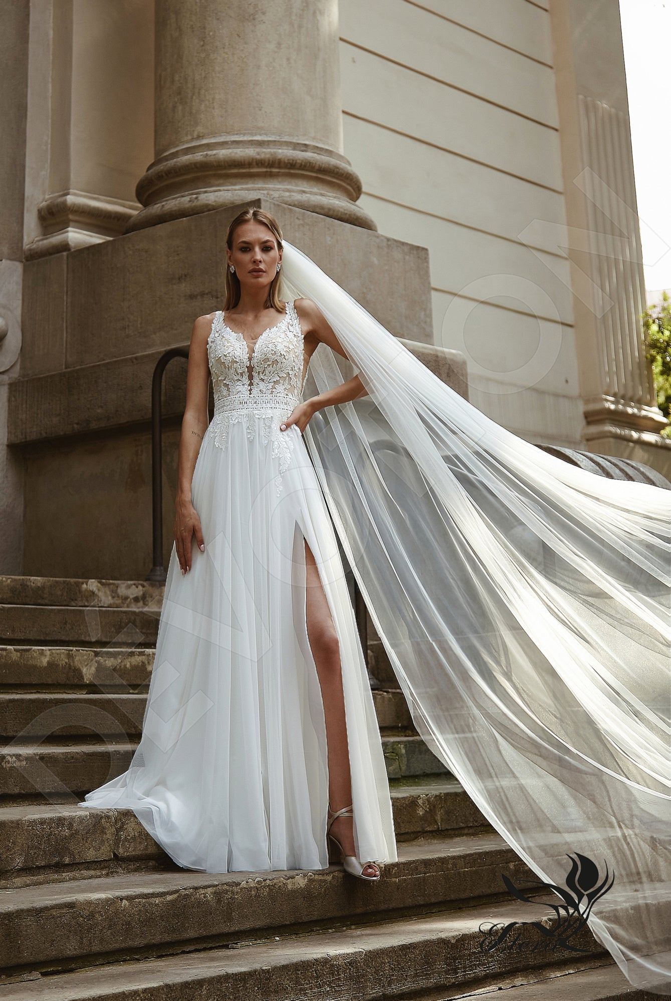 Jovita Open back A-line Sleeveless Wedding Dress 5