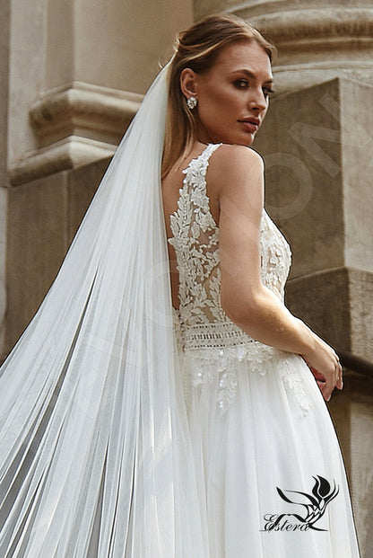 Jovita Open back A-line Sleeveless Wedding Dress 3