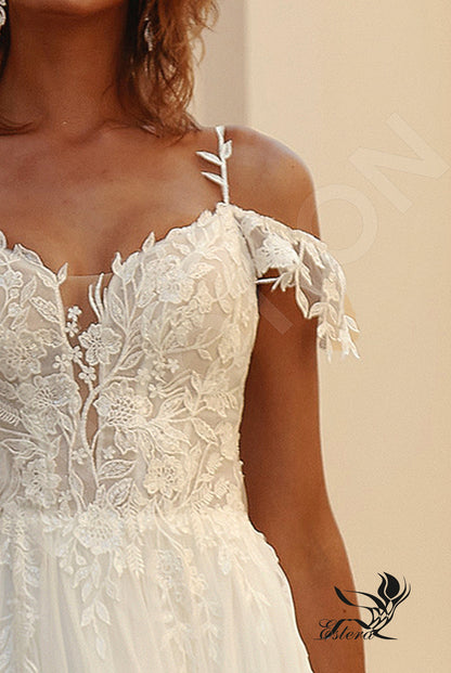 Marilla Open back A-line Straps Wedding Dress 5