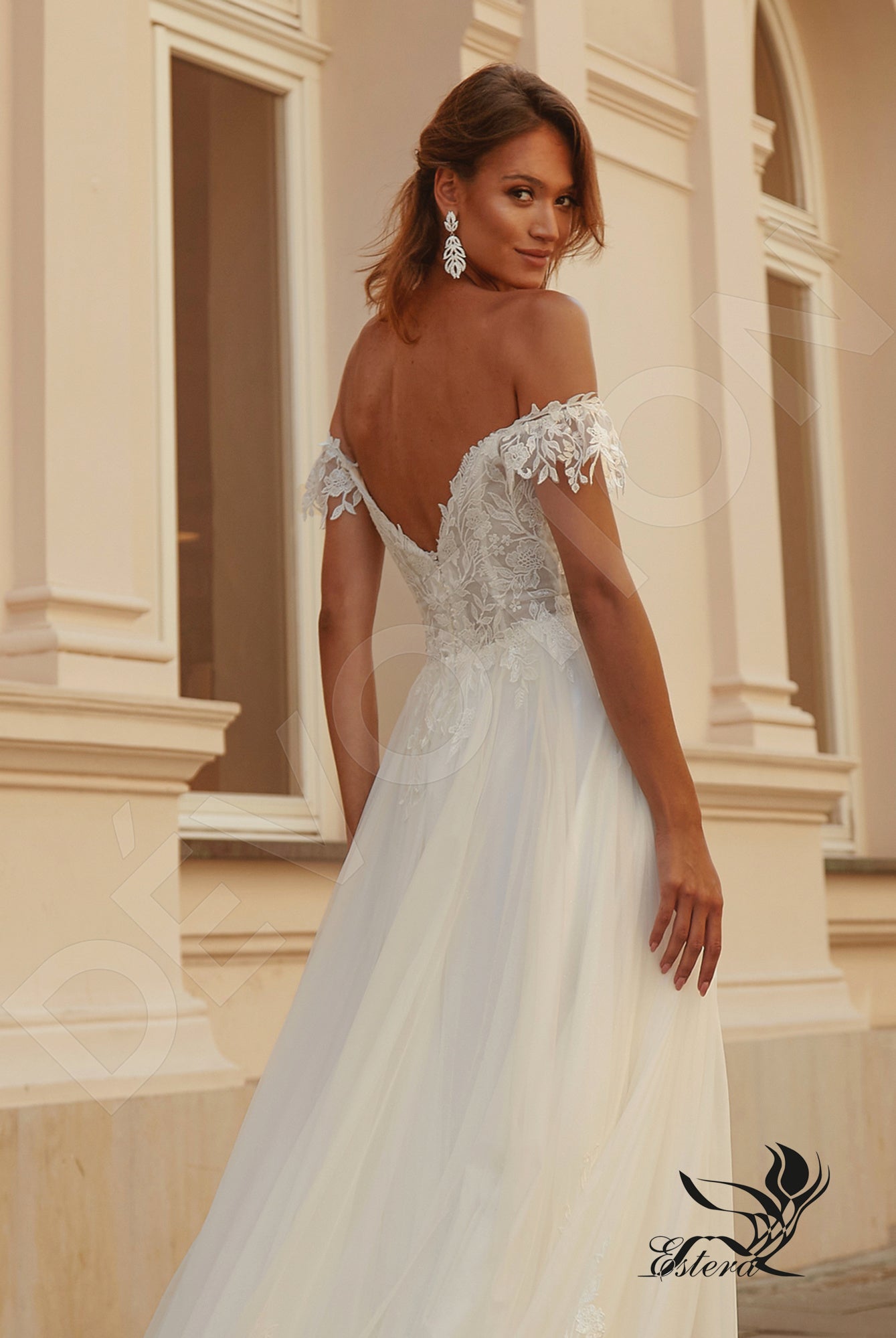 Marilla Open back A-line Straps Wedding Dress 4
