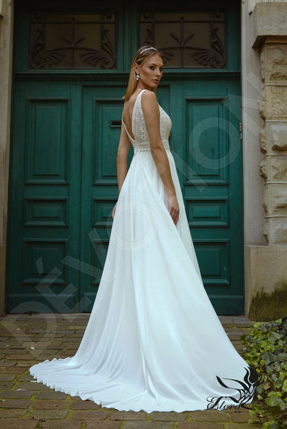 Nadza Open back A-line Sleeveless Wedding Dress Back