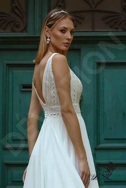 Nadza Open back A-line Sleeveless Wedding Dress 3