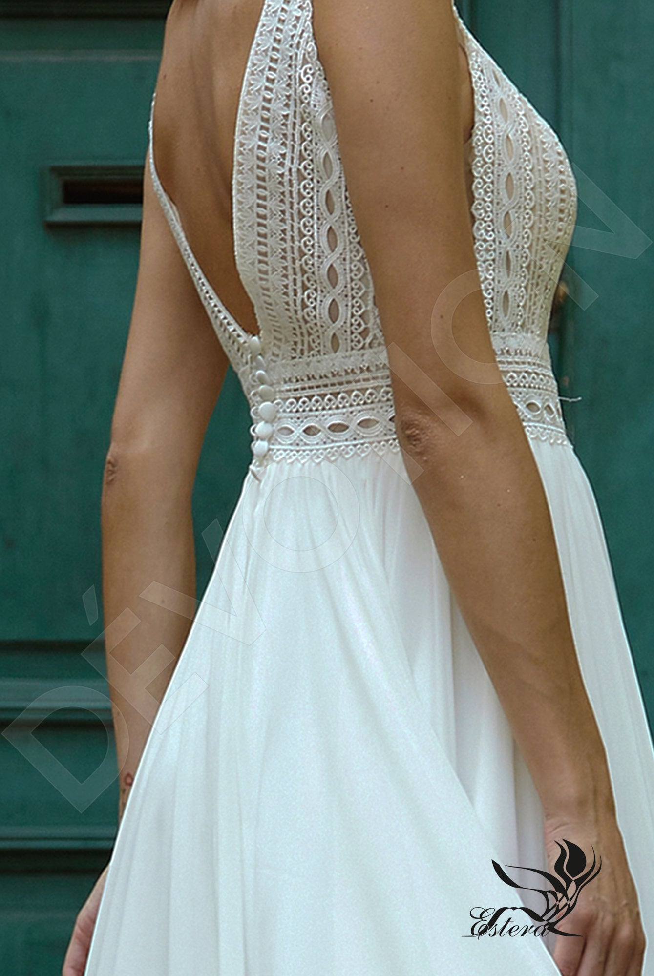 Nadza Open back A-line Sleeveless Wedding Dress 7