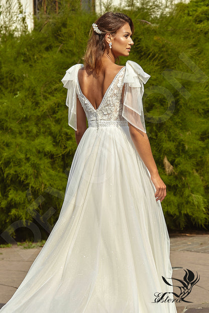 Yochana Open back A-line Sleeveless Wedding Dress 6