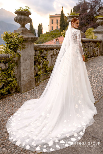 Arwen Full back A-line Long sleeve Wedding Dress Back