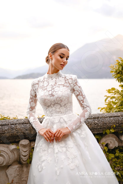 Arwen Full back A-line Long sleeve Wedding Dress 5