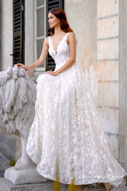 Damodara Open back A-line Sleeveless Wedding Dress 6