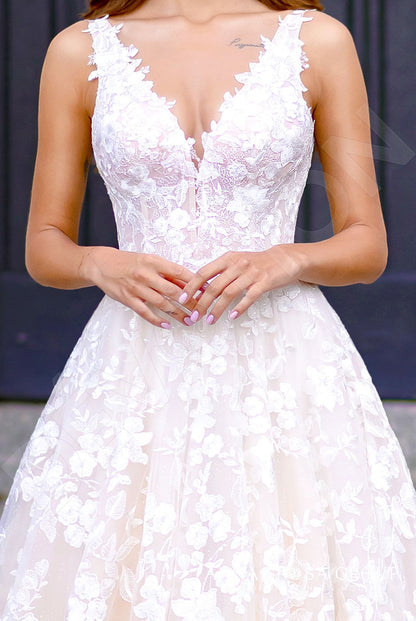 Damodara Open back A-line Sleeveless Wedding Dress 7