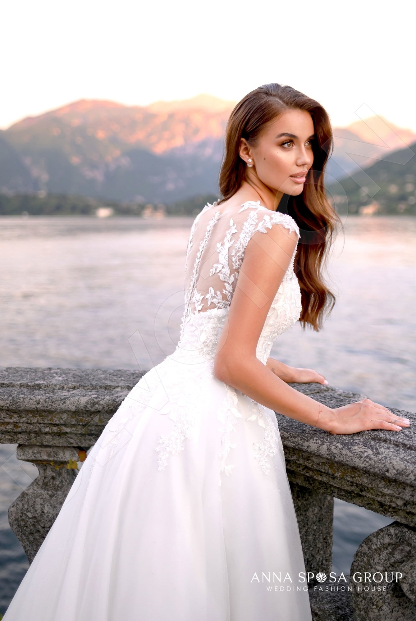 Manana Full back A-line Sleeveless Wedding Dress 5
