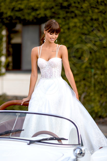 Hrydzh Open back A-line Straps Wedding Dress 5