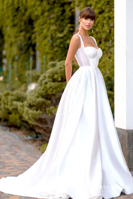 Songj A-line Sweetheart Milk Wedding dress