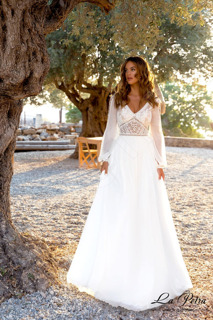 Avani Full back A-line Long sleeve Wedding Dress 6