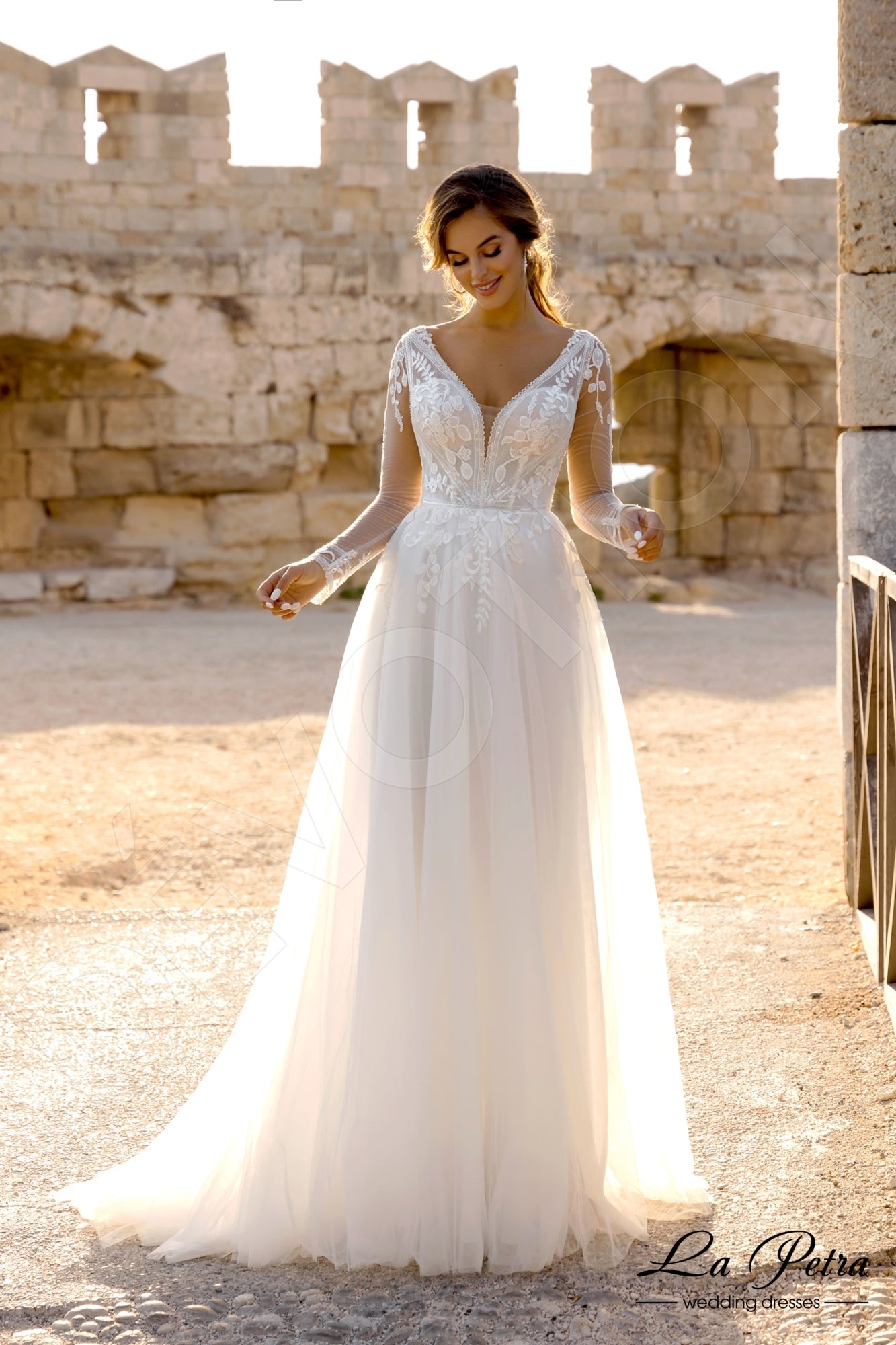 Pippa Open back A-line Long sleeve Wedding Dress 6