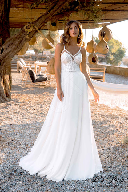 Zema Open back A-line Straps Wedding Dress 7