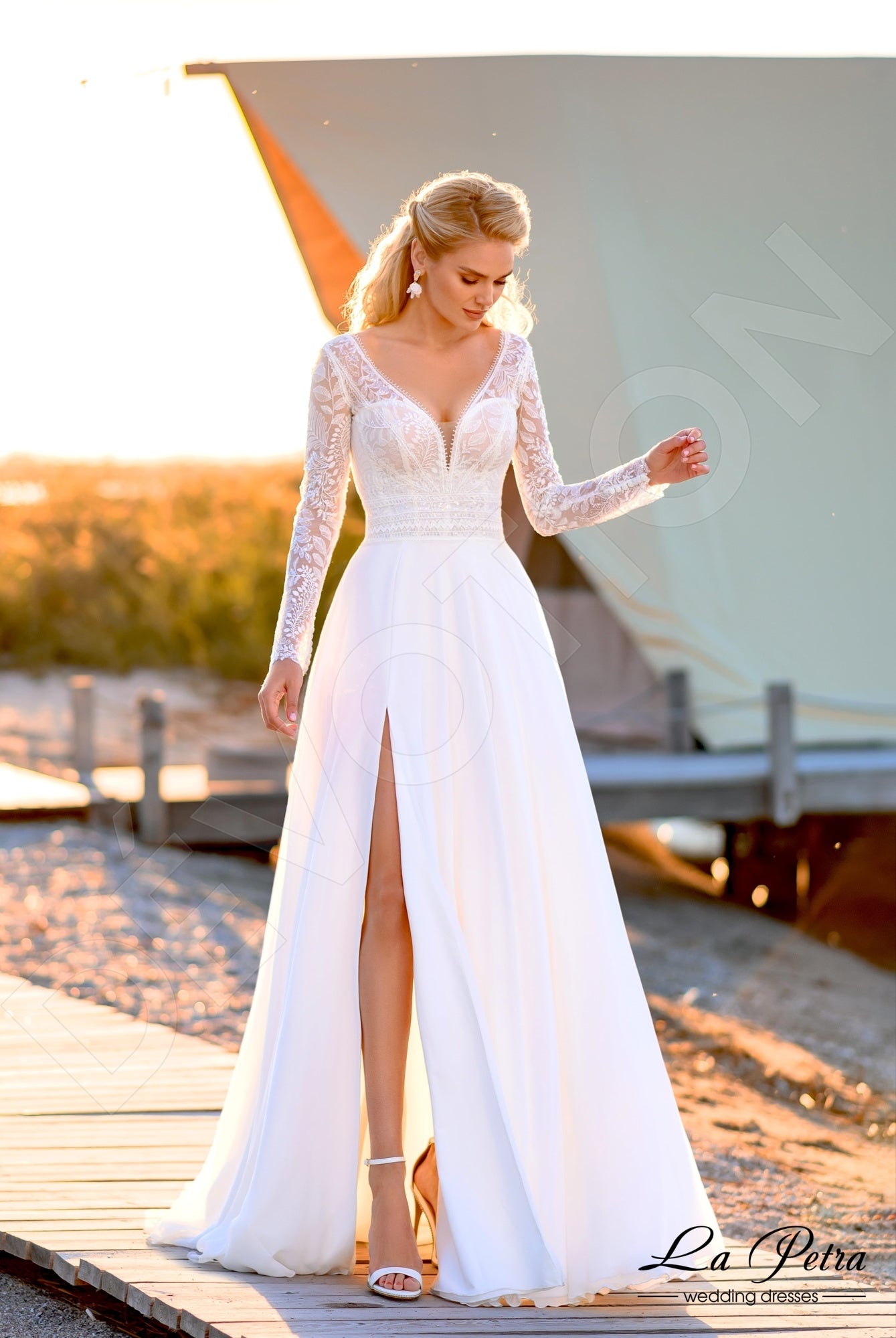 Anelisa Open back A-line Long sleeve Wedding Dress 6