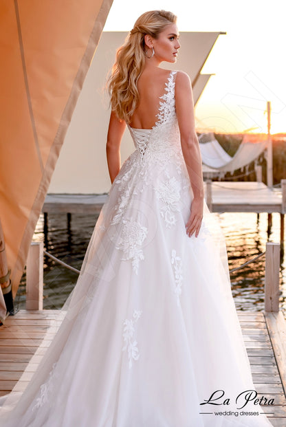 Kalei Open back A-line Sleeveless Wedding Dress 8