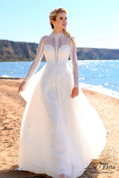 Lorelei Open back A-line Long sleeve Wedding Dress Front