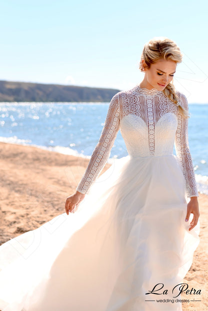 Lorelei Open back A-line Long sleeve Wedding Dress 4