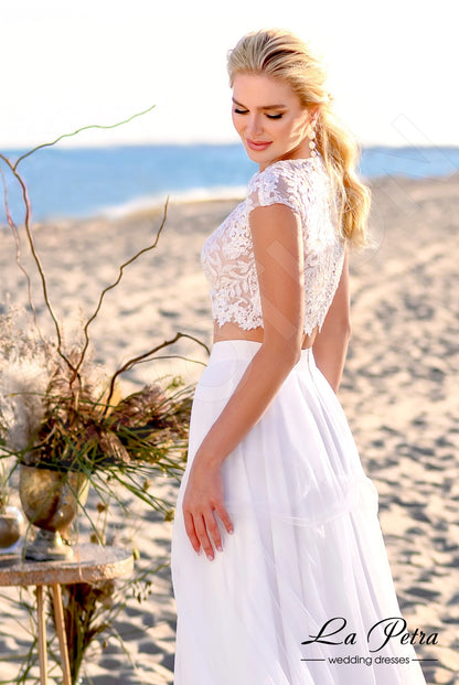 Lukis Full back A-line Short/ Cap sleeve Wedding Dress 8