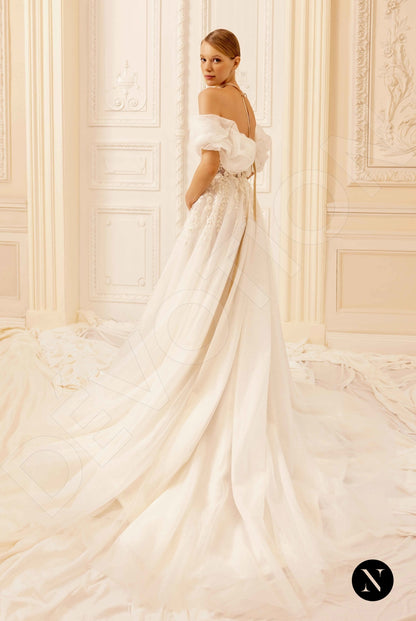 Edita Open back A-line Sleeveless Wedding Dress Back