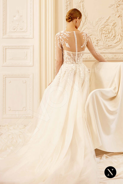Edita Open back A-line Sleeveless Wedding Dress 3