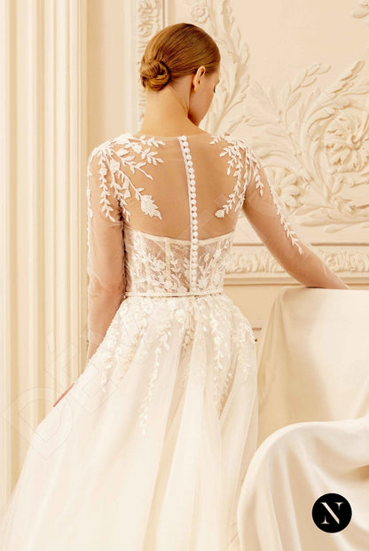 Edita Open back A-line Sleeveless Wedding Dress 5
