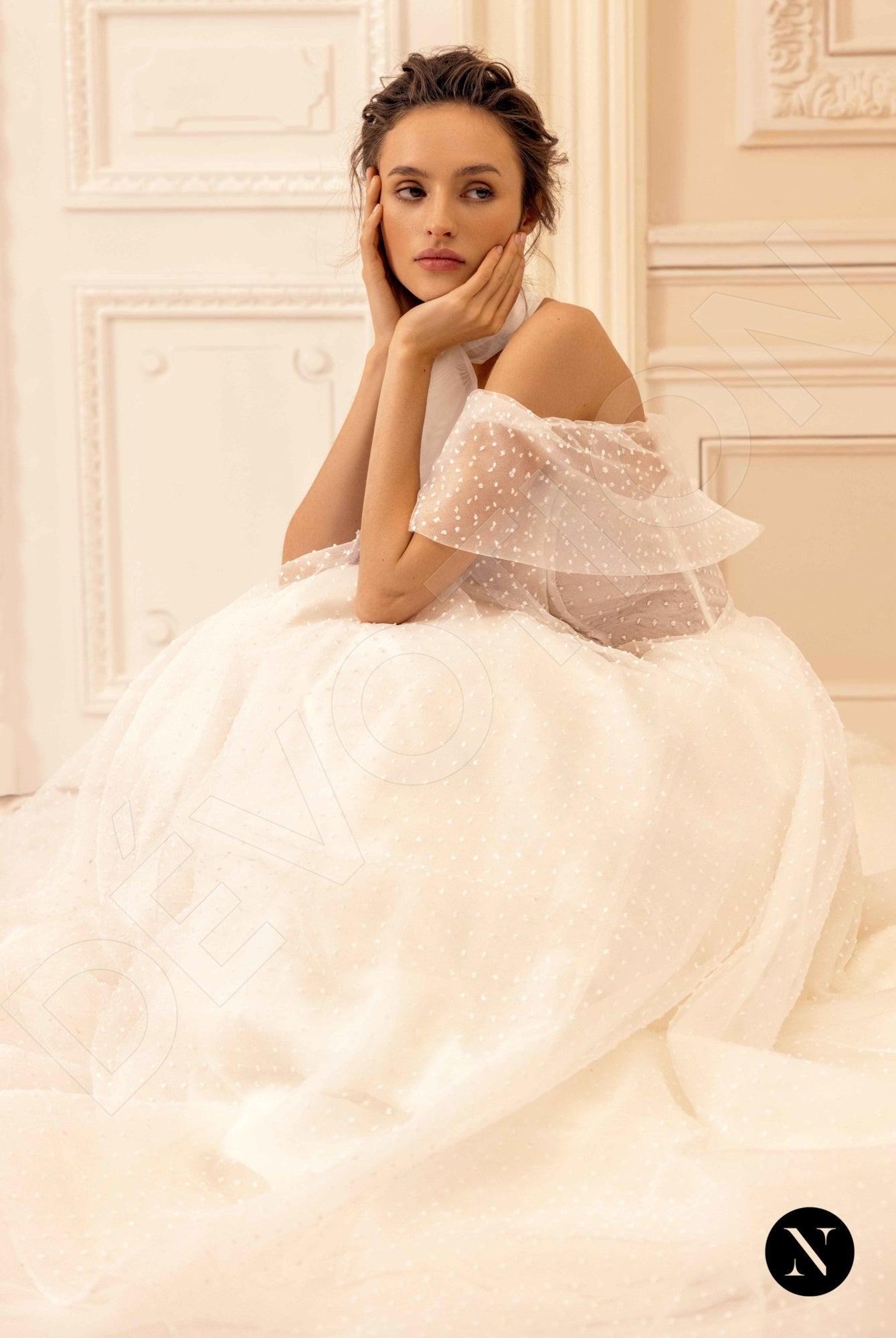 Estery Open back A-line Sleeveless Wedding Dress 3