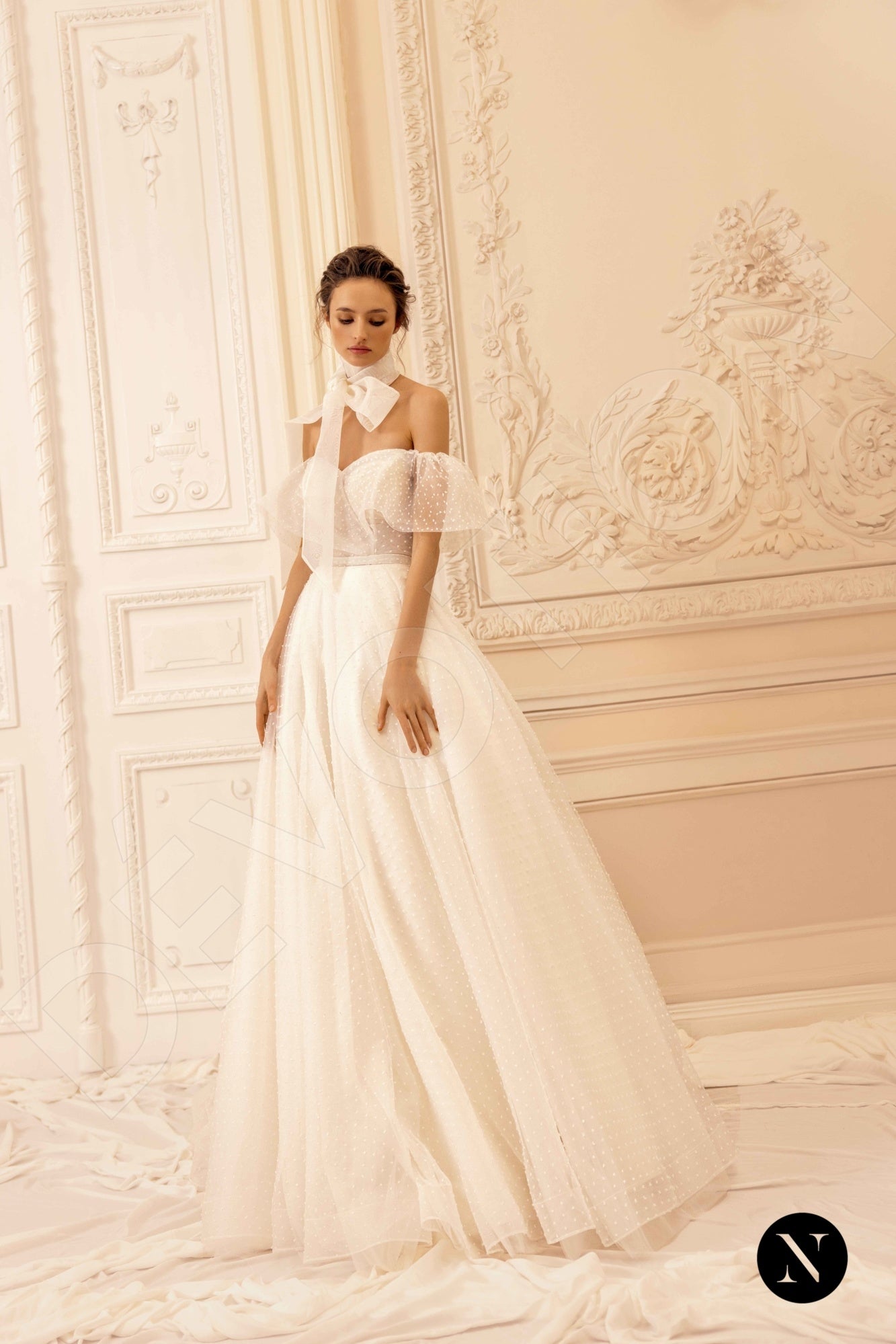 Estery Open back A-line Sleeveless Wedding Dress 8