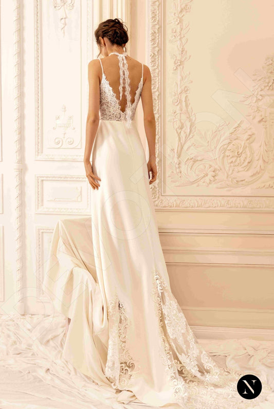 Lucy Trumpet/Mermaid V-neck Ivory Wedding dress