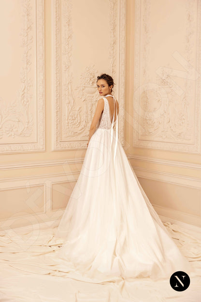 Sandra Open back A-line Sleeveless Wedding Dress 6