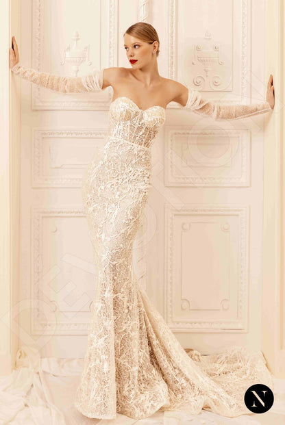 Sophia Open back Trumpet/Mermaid Strapless Wedding Dress Front