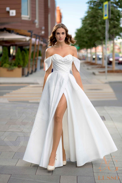 Billie Open back A-line Sleeveless Wedding Dress 7