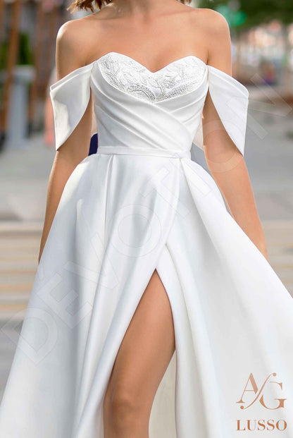 Billie Open back A-line Sleeveless Wedding Dress 4