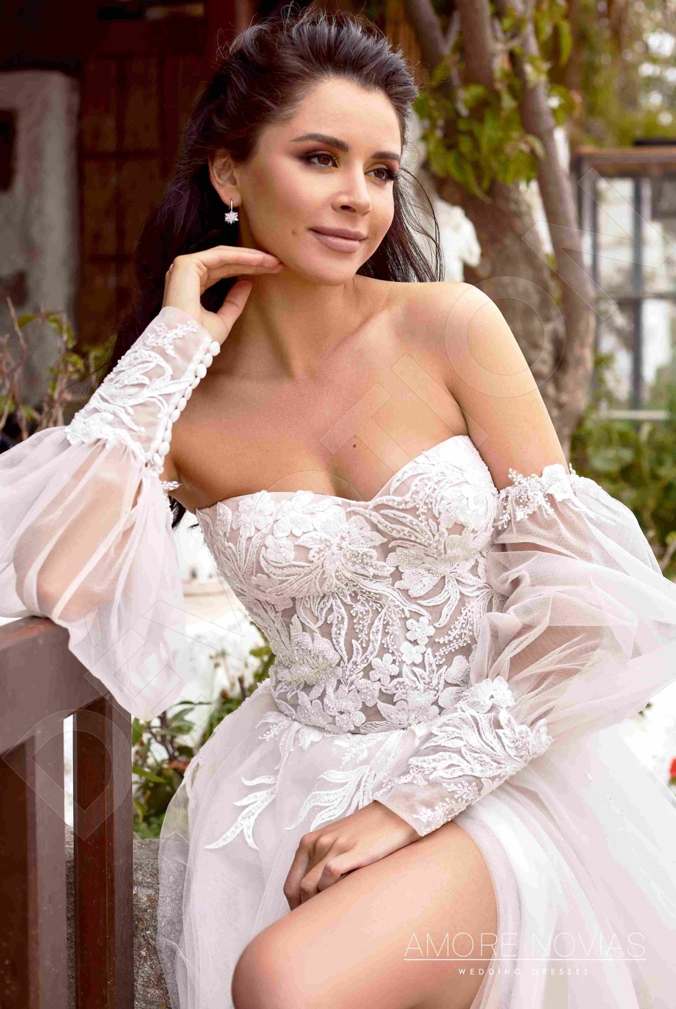 Cameron A-line Sweetheart Milk Blush Wedding dress