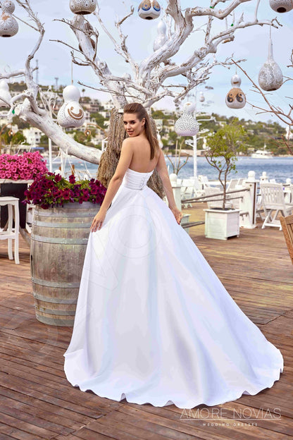 Leоnora Open back A-line Strapless Wedding Dress 6