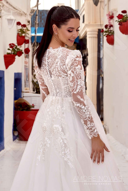 Joanie Full back Princess/Ball Gown Long sleeve Wedding Dress 3