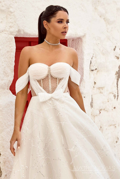 Kylie Open back A-line Sleeveless Wedding Dress 5