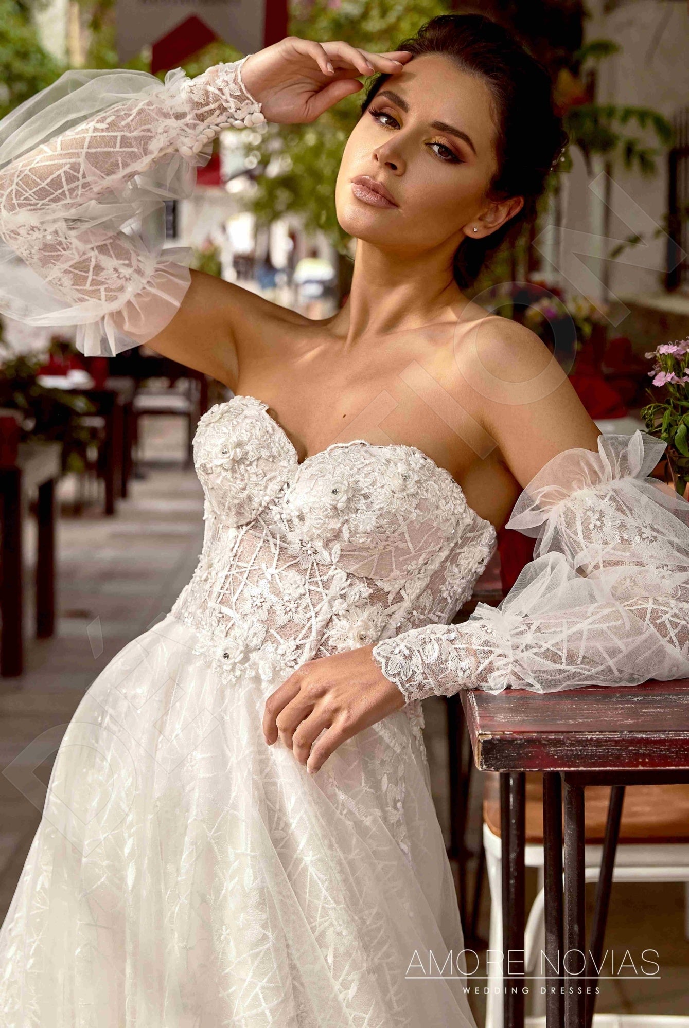 Simi Princess/Ball Gown Sweetheart Milk Blush Wedding dress