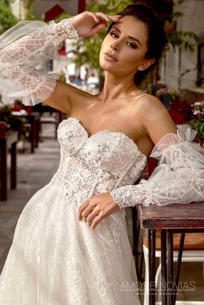 Simi Open back Princess/Ball Gown Strapless Wedding Dress 6